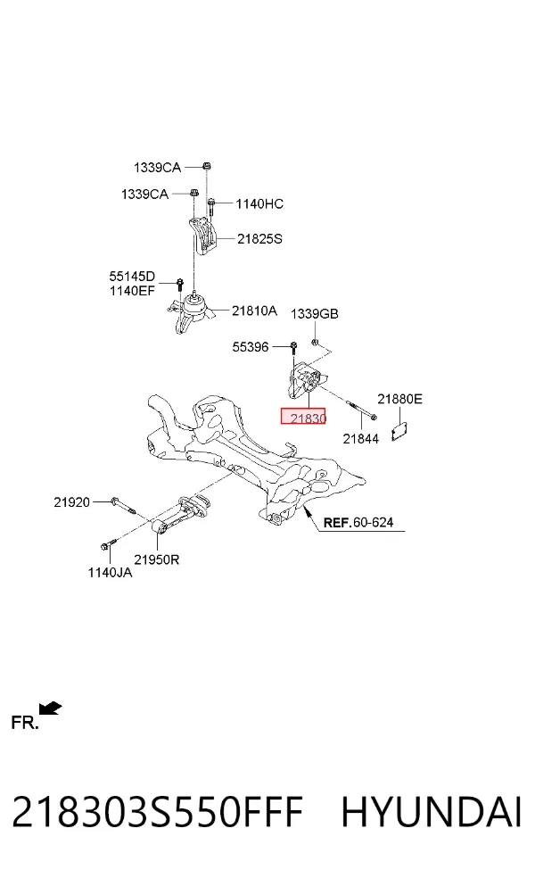 Подушка (опора) двигуна, ліва 218303S550FFF Hyundai/Kia