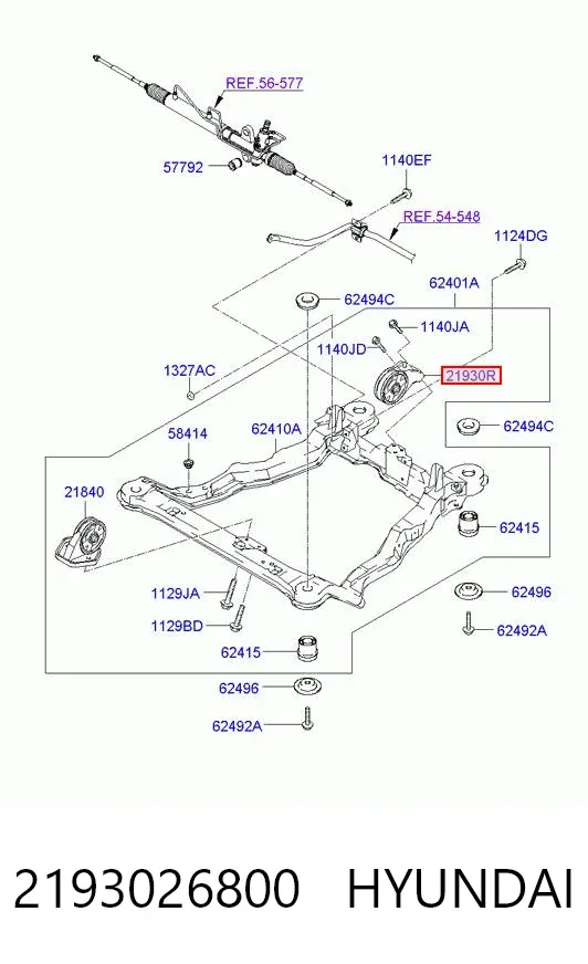 Подушка двигуна задня 2193026800 Hyundai/Kia