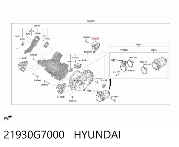 Подушка двигуна задня 21930G7000 Hyundai/Kia