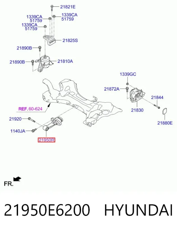 Подушка двигуна передня 21950E6200 Hyundai/Kia