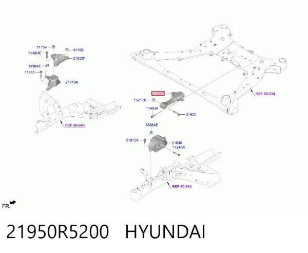 Подушка двигуна передня 21950R5200 Hyundai/Kia