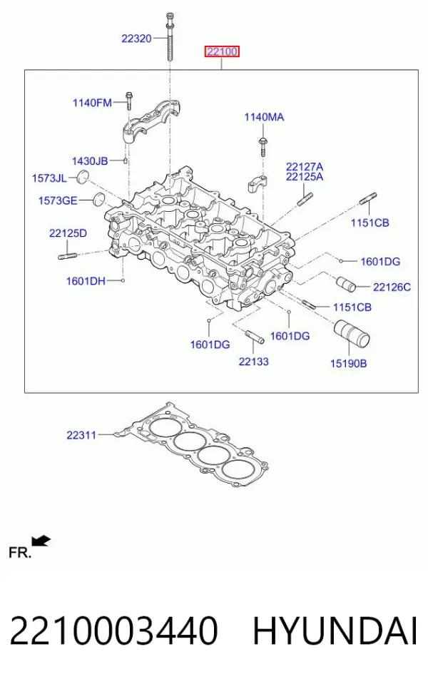 ГБЦ 2210003440 Hyundai/Kia