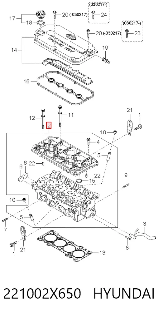 ГБЦ 221002X650 Hyundai/Kia