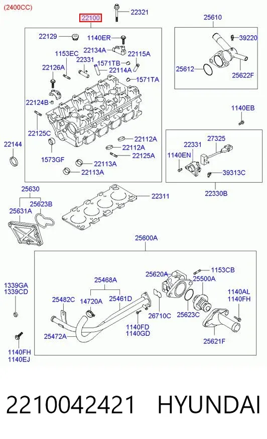 ГБЦ 2210042421 Chrysler