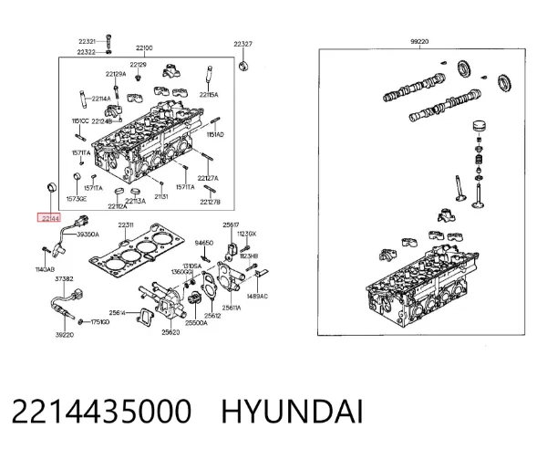 Сальник распредвала 2214435000 Hyundai/Kia