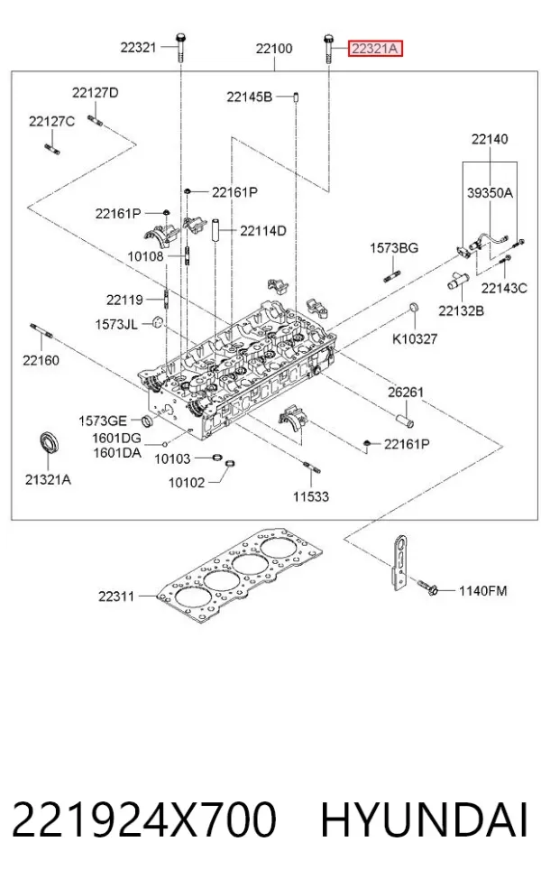 Болт ГБЦ KIA Carnival III