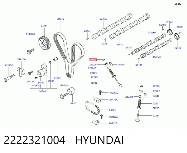 Сухар клапану 2222321004 Hyundai/Kia