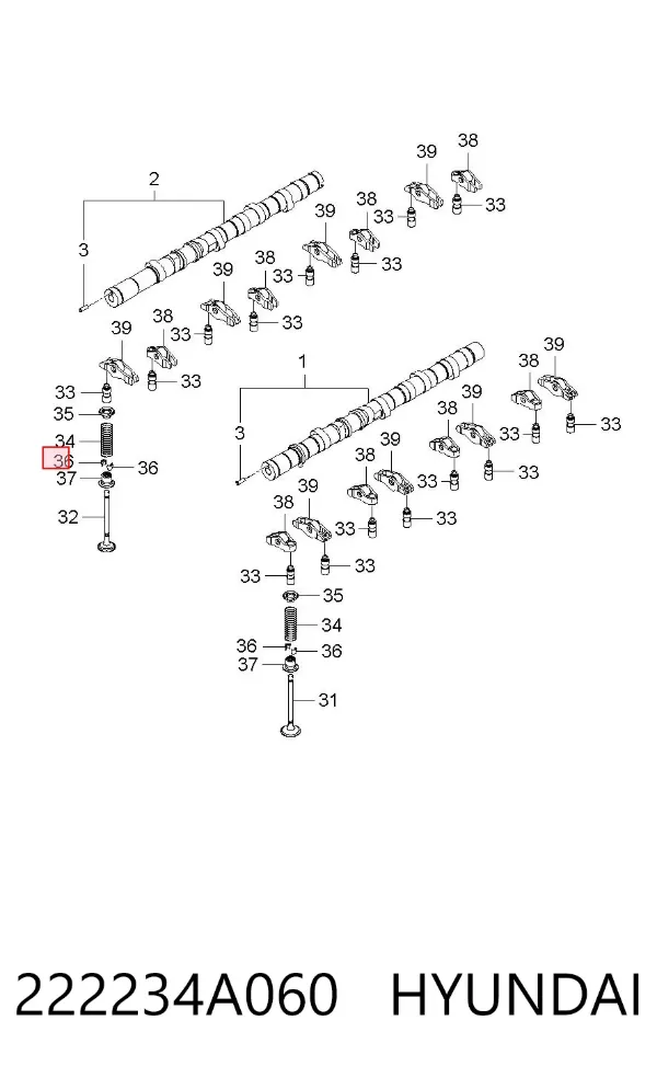 Сухар клапану 222234A060 Hyundai/Kia