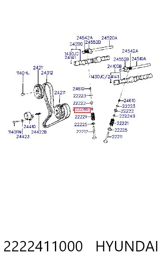 Сальник клапана 2222411000 Hyundai/Kia