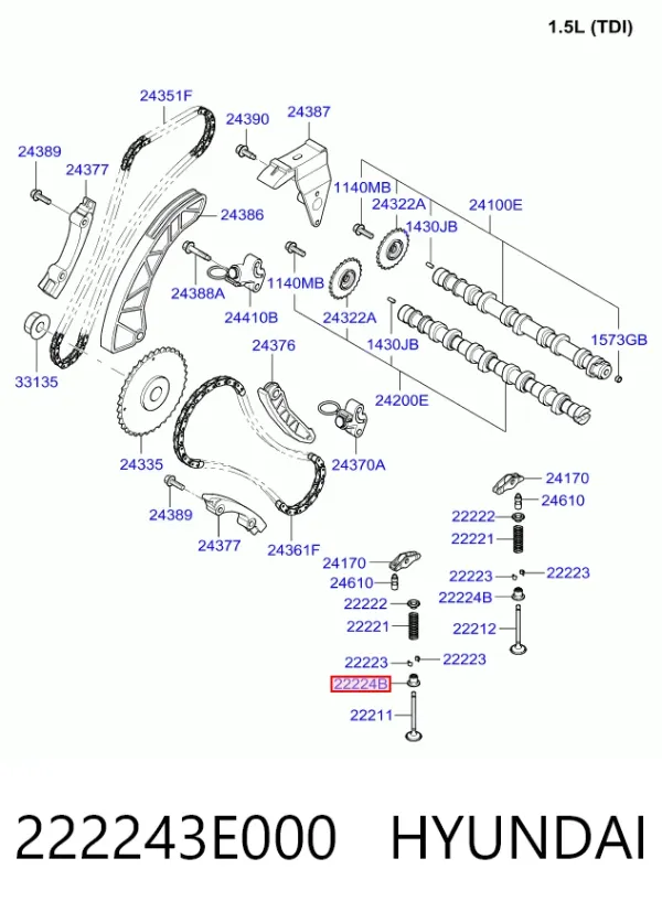 Сальник клапана 222243E000 Hyundai/Kia