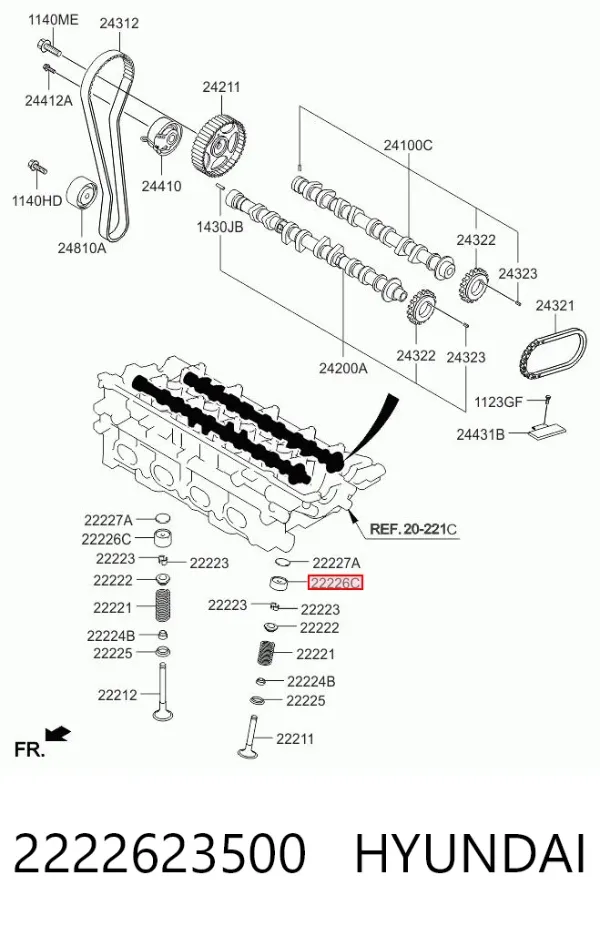 Гідрокомпенсатор 2222623500 Hyundai/Kia