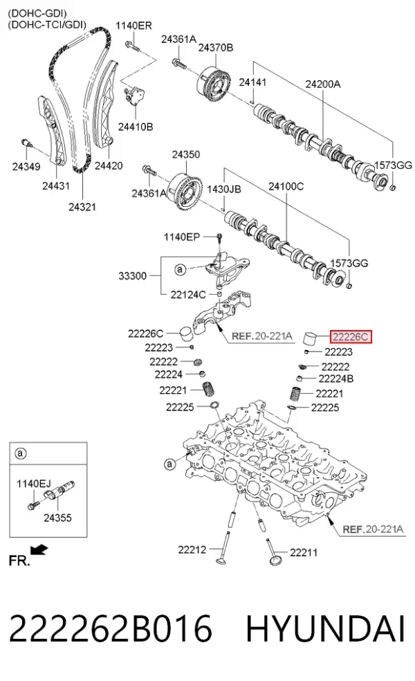 Гідрокомпенсатор 222262B016 Hyundai/Kia