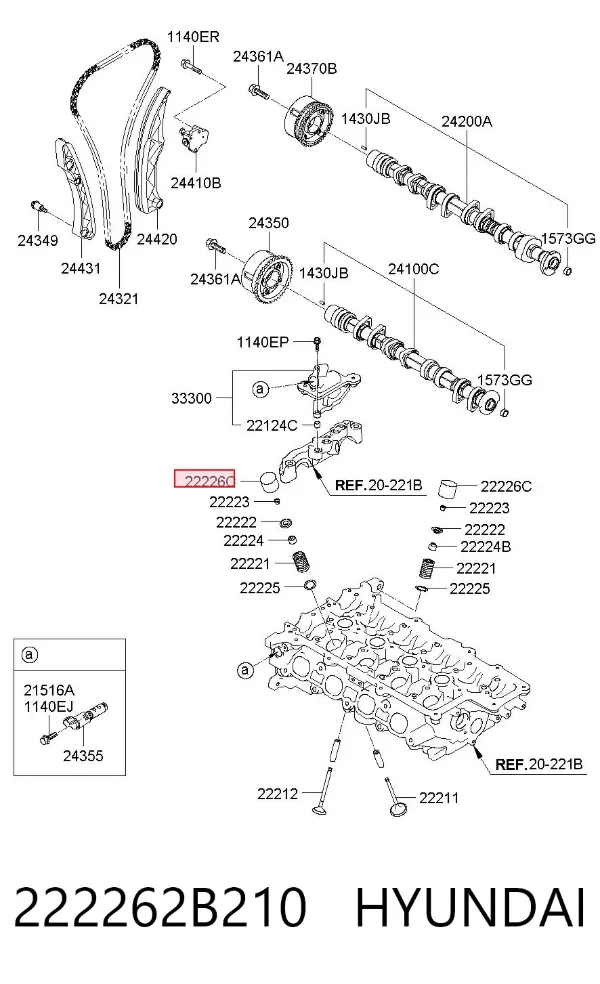Гідрокомпенсатор 222262B210 Hyundai/Kia