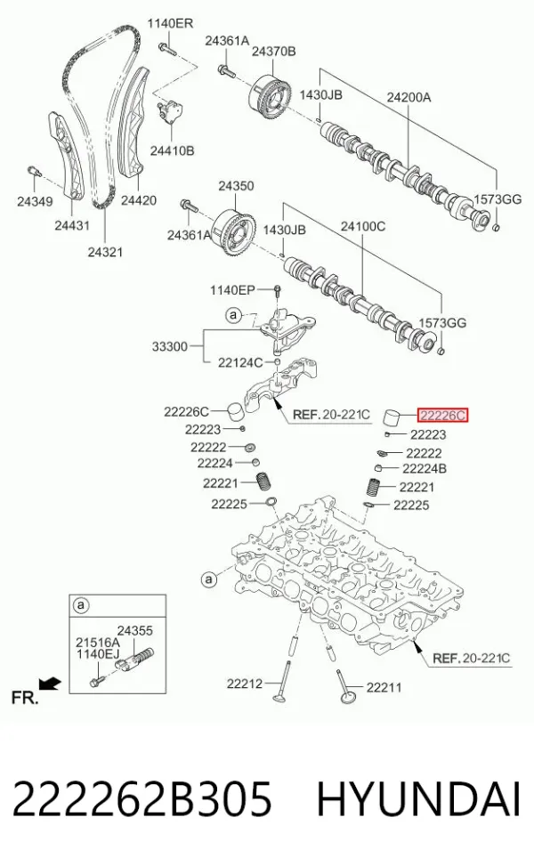 Гідрокомпенсатор 222262B305 Hyundai/Kia