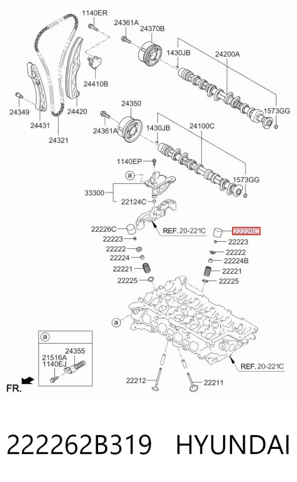 Гідрокомпенсатор 222262B319 Hyundai/Kia