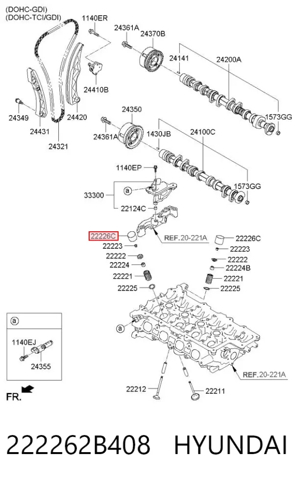 Гідрокомпенсатор 222262B408 Hyundai/Kia