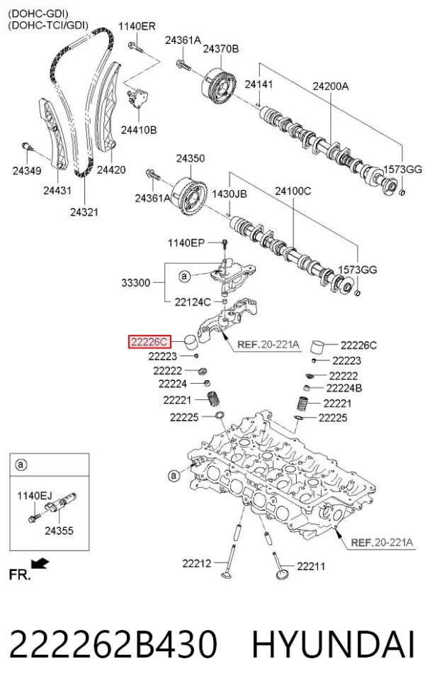 Гідрокомпенсатор 222262B430 Hyundai/Kia