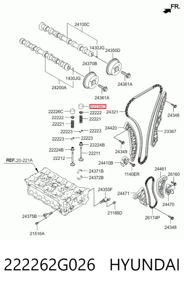 Гідрокомпенсатор 222262G026 Hyundai/Kia