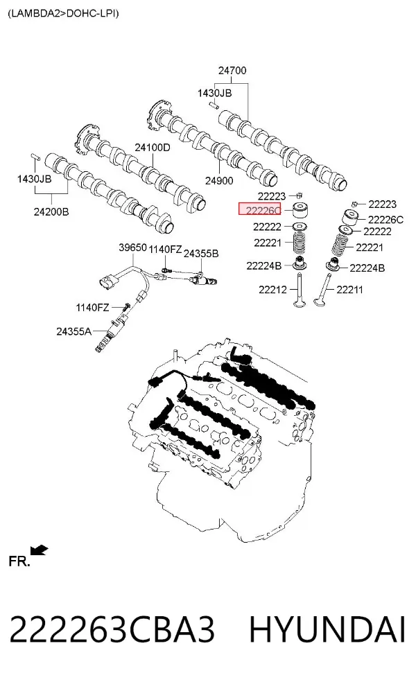 Гідрокомпенсатор 222263CBA3 Hyundai/Kia