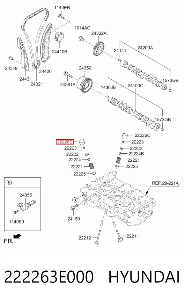 Гідрокомпенсатор 222263E000 Hyundai/Kia