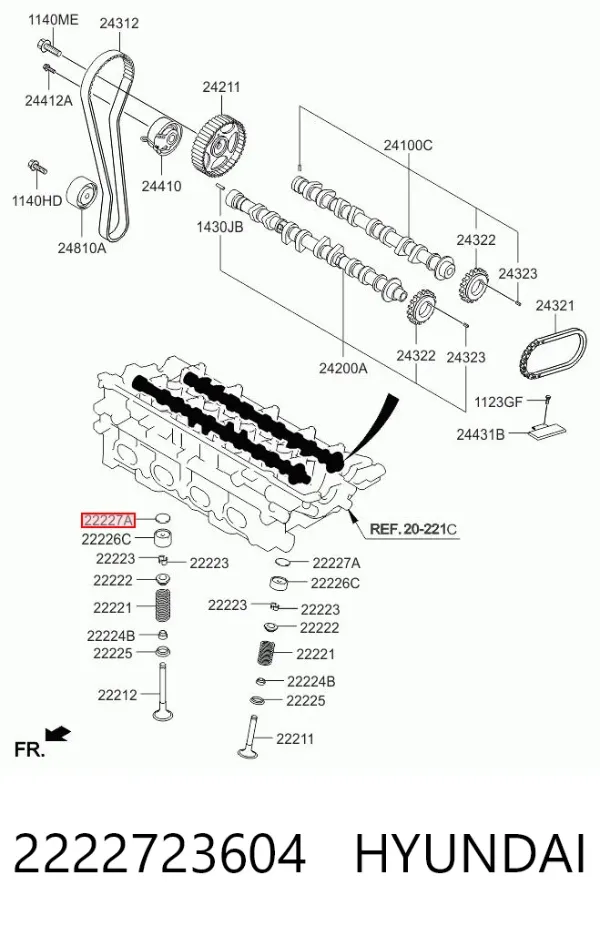 Шайба регулювальна 2222723604 Hyundai/Kia