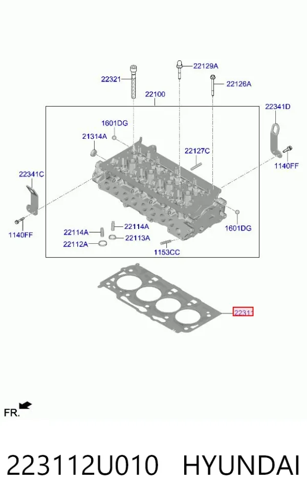 Прокладка ГБЦ 223112U010 Hyundai/Kia