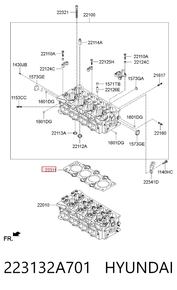 Прокладка ГБЦ 223132A701 Hyundai/Kia