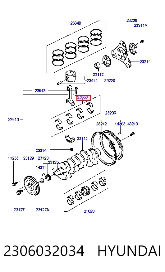 Вкладиші шатунні 2306032034 Chrysler