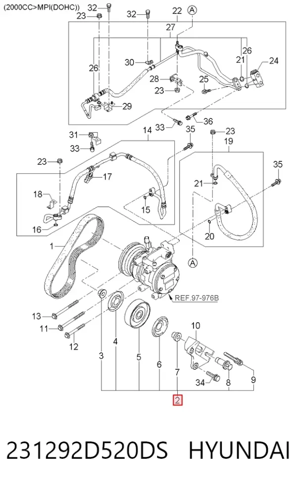 Натяжний ролик 231292D520DS Hyundai/Kia
