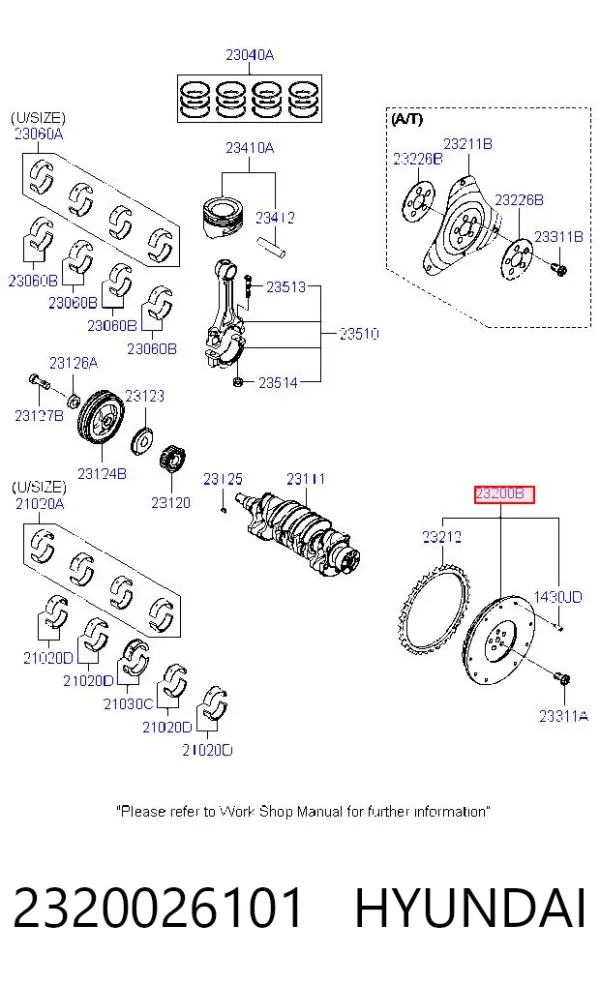 Маховик 2320026101 Hyundai/Kia