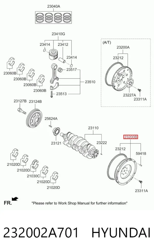 Маховик 232002A701 Hyundai/Kia