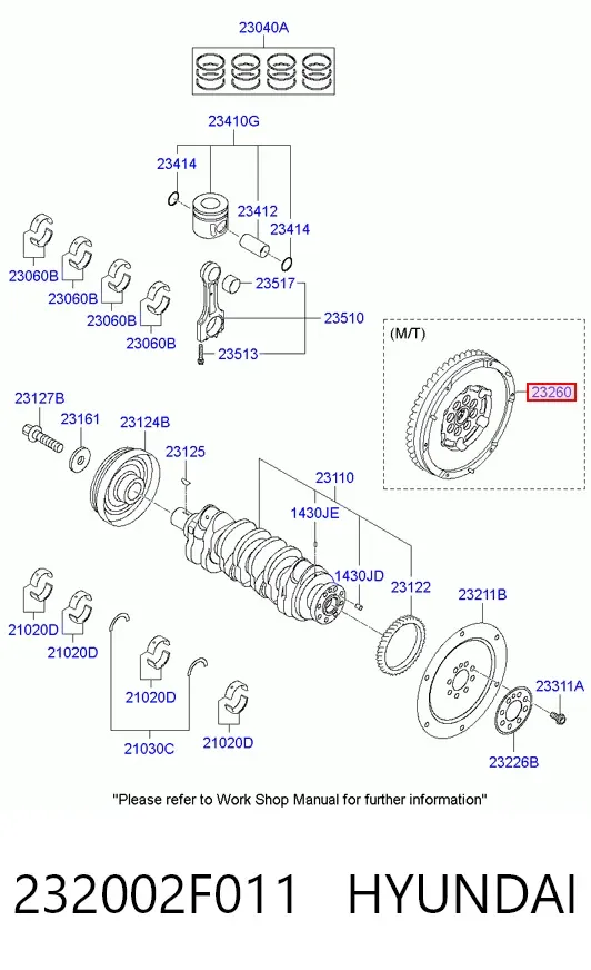 Маховик 232002F011 Hyundai/Kia