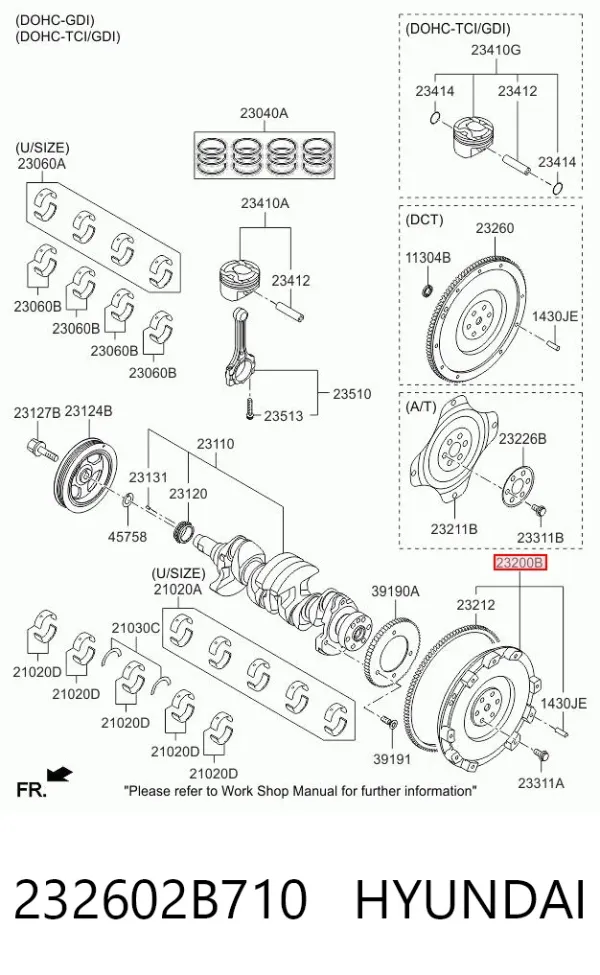 Маховик 232602B710 Hyundai/Kia