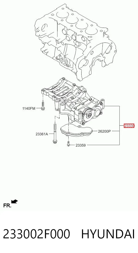 Корпус балансувального механізму 233002F000 Hyundai/Kia