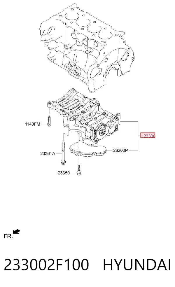 Корпус балансувального механізму 233002F100 Hyundai/Kia
