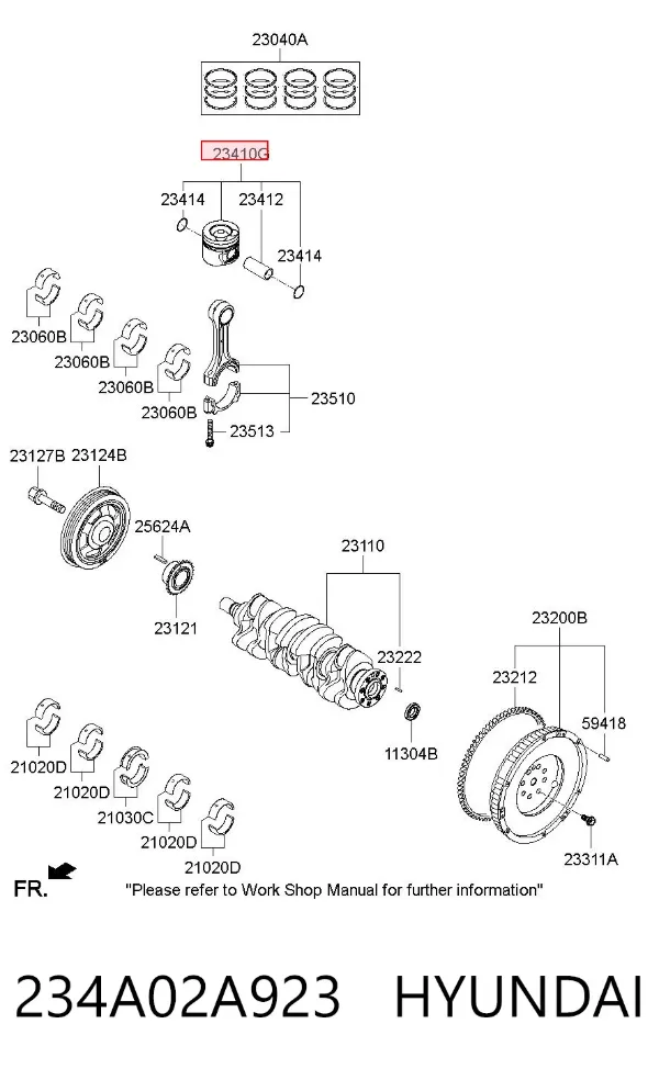  234A02A923 Hyundai/Kia