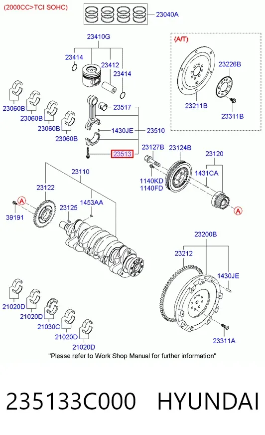 Болт шатуна 235133C000 Hyundai/Kia