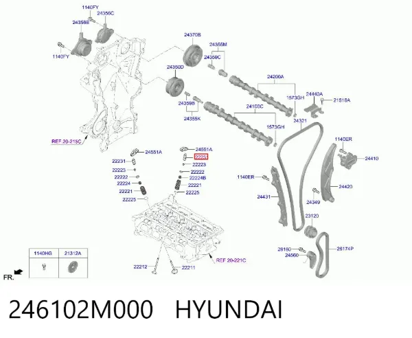 Гідрокомпенсатор 246102M000 Hyundai/Kia