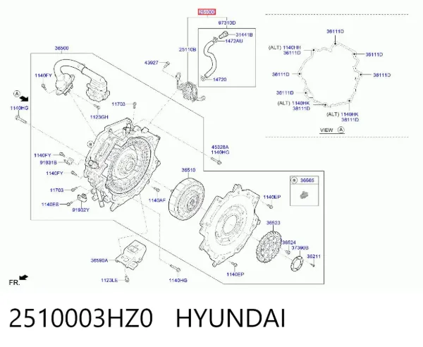 Помпа водяна (насос) охолодження, додатковий електричний 2510003HZ0 Hyundai/Kia
