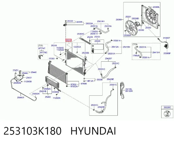 Радіатор 253103K180 Hyundai/Kia