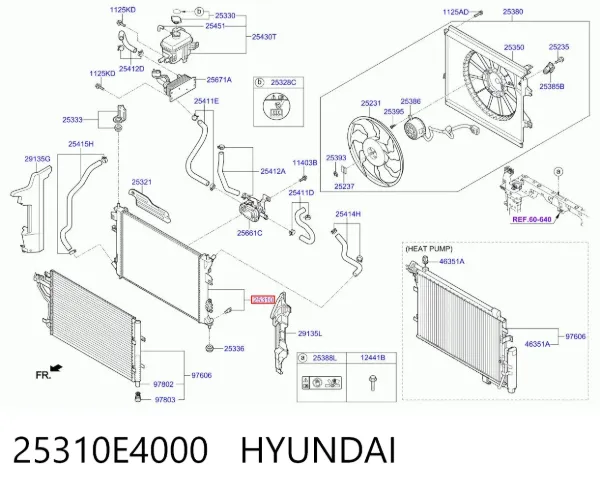 Радіатор 25310E4000 Hyundai/Kia