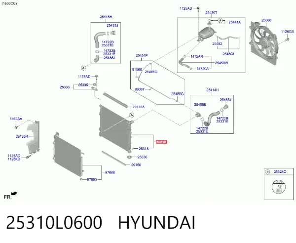 Радіатор 25310L0600 Hyundai/Kia