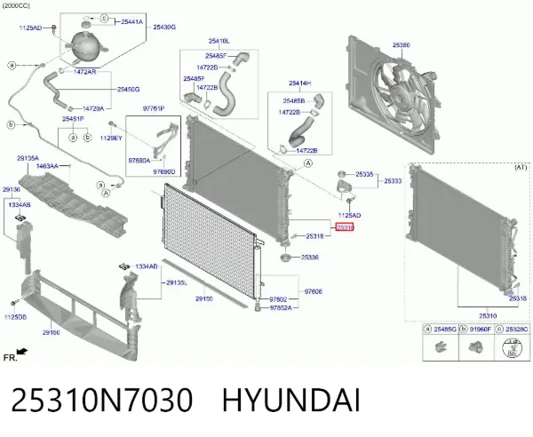 Радіатор 25310N7030 Hyundai/Kia