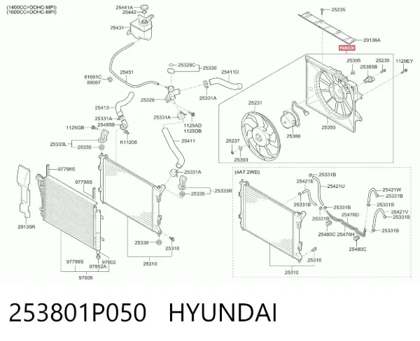  253801P050 Hyundai/Kia