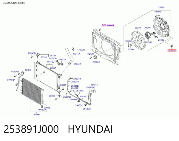  253891J000 Hyundai/Kia