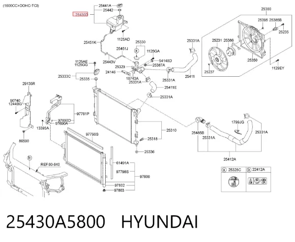 Бачок системи охолодження Hyundai I30 GDH