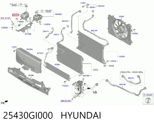 Розширювальний бачок системи охолодження інвертора 25430GI000 Hyundai/Kia