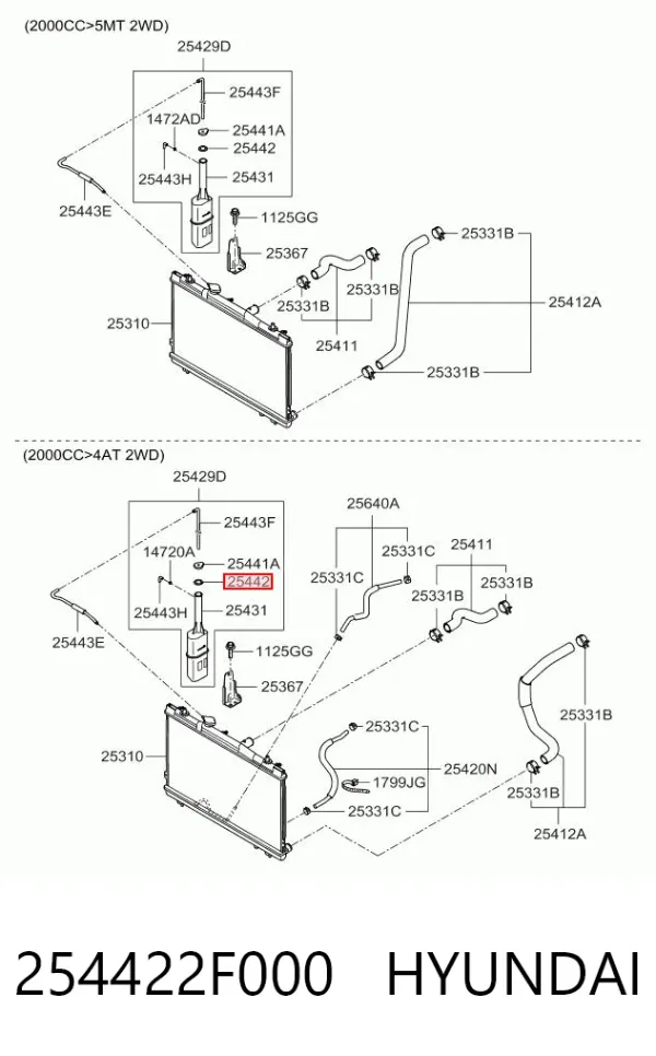  254422F000 Hyundai/Kia