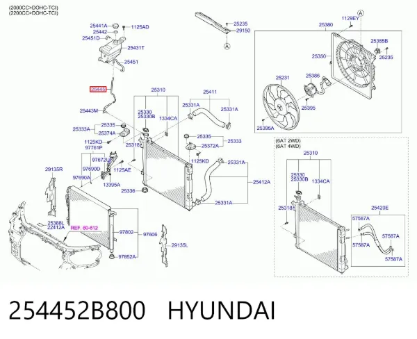  254452B800 Hyundai/Kia