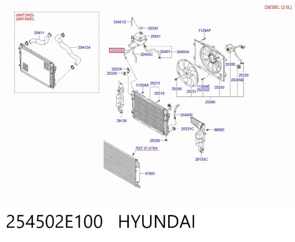  254502E100 Hyundai/Kia